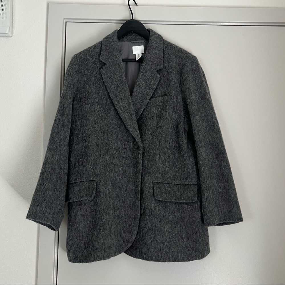 H&M oversized grey blazer